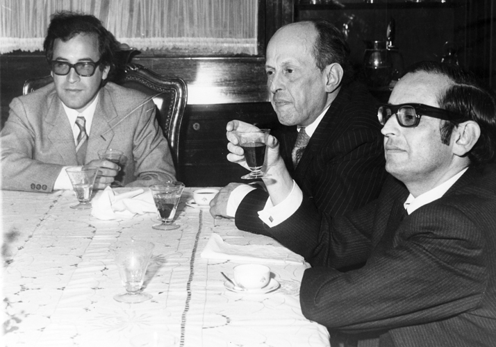 Antonio con Xavier Abril e Javier Mariátegui Chiappe